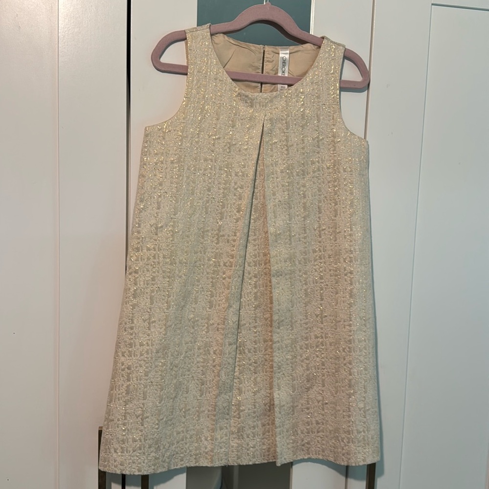 Embroidered cream color dress size 7/8